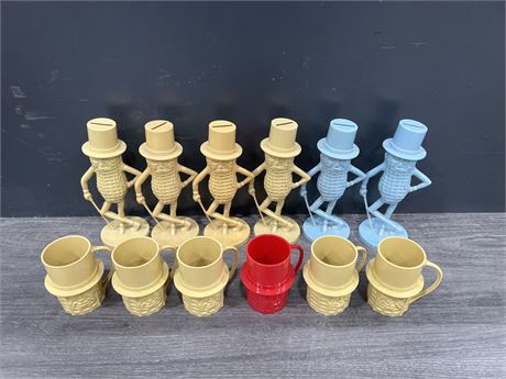 1960’S MR PEANUT COIN BANKS AND CUPS