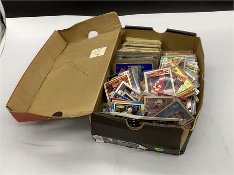 SHOEBOX OF NHL CARDS - INCLUDES SOME ROOKIES