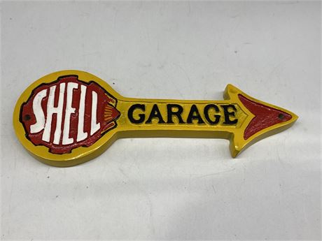 CAST METAL SHELL GAS SIGN 12” LONG