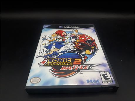 SONIC ADVENTURE BATTLE 2 - SLIGHTLY SCRATCHED - TESTED & WORKING - GAMECUBE
