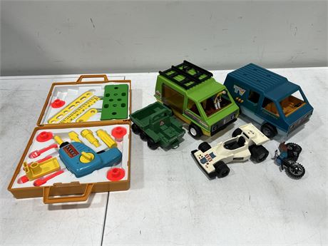 VINTAGE FISHER PRICE VEHICLES / TOYS