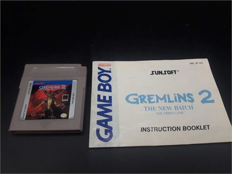 GREMLINS 2 WITH MANUAL - VERY GOOD CONDITION - GAMEBOY