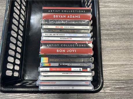 LOT OF BRYAN ADAMS, BILLY JOEL & BON JOVI CDS