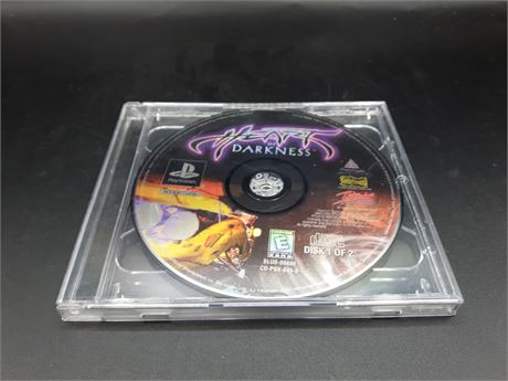 HEART OF DARKNESS - DISC ONLY - EXCELLENT CONDITION - PLAYSTATION ONE