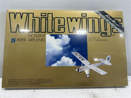 NEW/OLD STOCK WHITE WINGS PAPER AIRPLANES - HISTORY OF FLIGHT EDITION