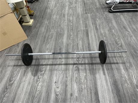 BARBELL WITH 50LBS WEIGHTS