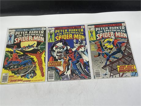3 SPECTACULAR SPIDER-MAN COMICS - #6-8