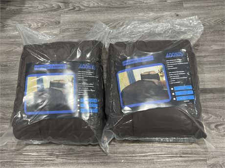 TWO NEW BROWN BLANKETS - RETAIL $129.00 EACH