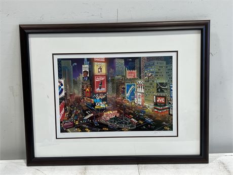 ALEXANDER CHEN NUMBERED PRINT “AN EVENING IN TIMES SQUARE” (29”x22”)