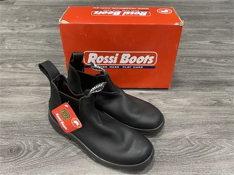 ROSSI 901 FORBES BLACK WORK BOOTS (SZ 13.5)