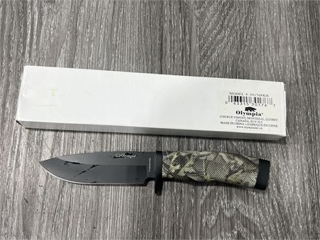 NEW OLYMPIA CAMO HANDLED KNIFE - 9” LONG