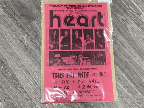 ORIGINAL HEART POSTER FROM PROMOTER
