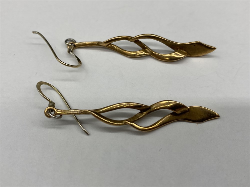 Urban Auctions - 10K GOLD UNMARKED MADE IN NORWAY EARRINGS - 3.4G