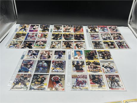 45 SIGNED NHL CARDS