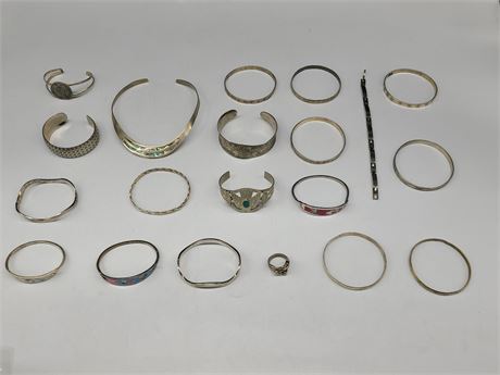 SILVER TONE JEWELRY (Mostly mexican made)
