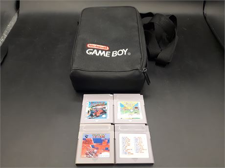 GAMEBOY CASE & GAMES - VERY GOOD CONDITION