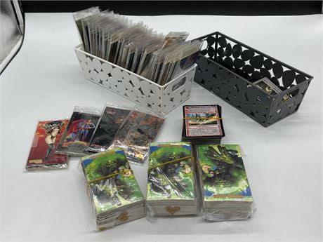 2 FLATS OF COLLECTABLE CARDS - SOME COMPLETE SETS