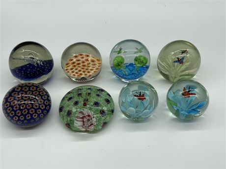 8 MISC PAPERWEIGHTS