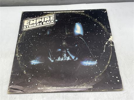 STAR WARS THE EMPIRE STRIKES BACK ORIGINAL SOUNDTRACK 2 LP - VINYL IS EXCELLENT
