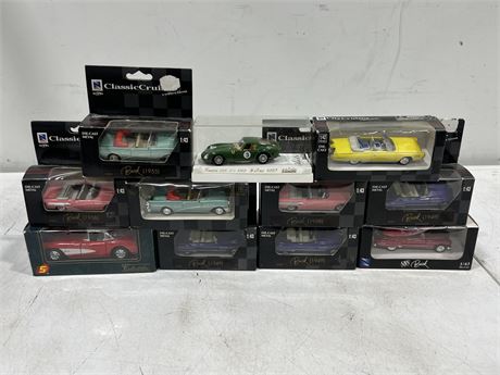 11 DIECAST CARS IN PACKAGE