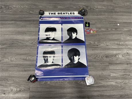THE BEATLES PINS / PATCH / POSTER 22”x34”