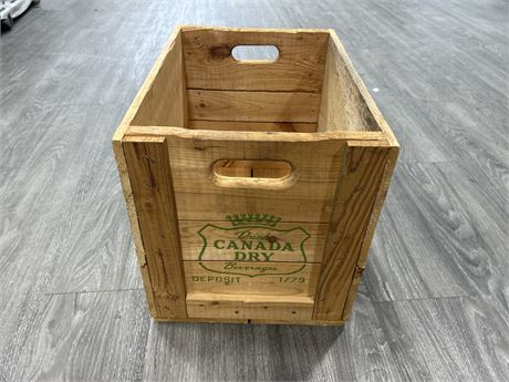 VINTAGE WOODEN CANADA DRY CRATE - 12” X 16”