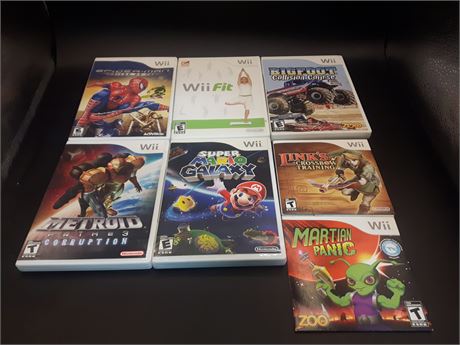 COLLECTION OF SIX WII GAMES - VERY GOOD CONDITION