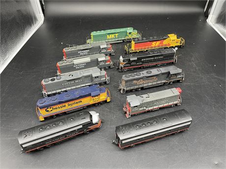 11 TRAIN PIECES (SOME HEAVY)