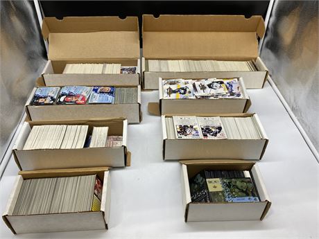 8 BOXES OF MISC 1990s NHL CARDS