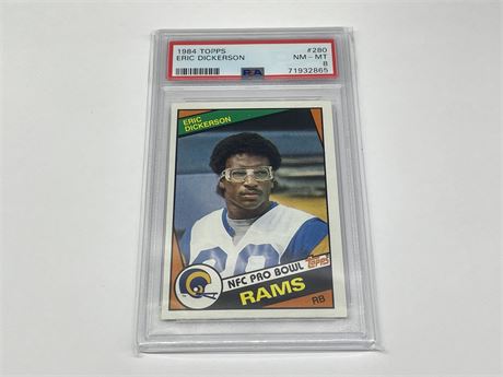 PSA 8 1984 ERIC DICKERSON TOPPS NFL CARD