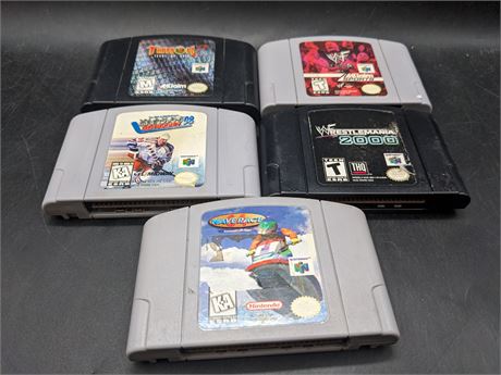 5 N64 GAMES - TESTED & WORKING