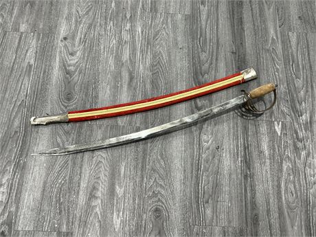 VINTAGE SWORD IN SHEATH (37” long)