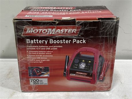 MOTO MASTER BATTERY BOOSTER PACK IN BOX