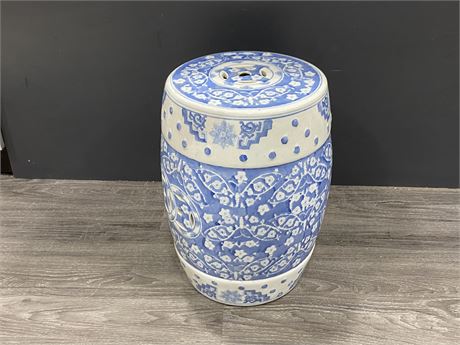 VINTAGE CHINESE GARDEN STOOL (16” tall)
