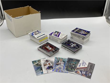 BOX OF ASSORTED NFL CARDS