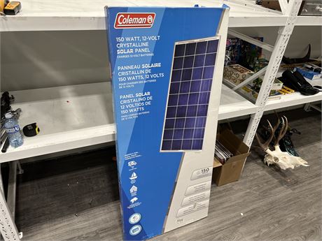 COLEMAN 150 WATT - 12 VOLT SOLAR PANEL IN BOX