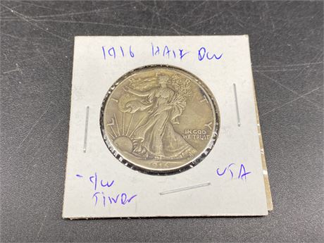 1916 USA SILVER HALF DOLLAR