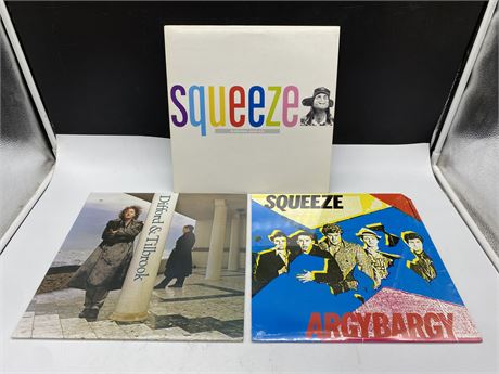 3 SQUEEZE RECORDS - VG+