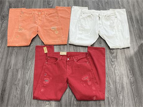 3 DENIM & SUPPLY JEANS (1 with tag)