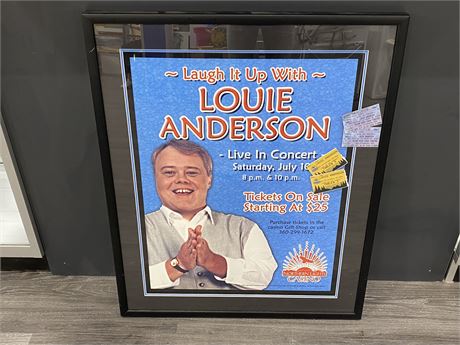 FRAMED LOUIE ANDERSON PICTURE (27”x33”)