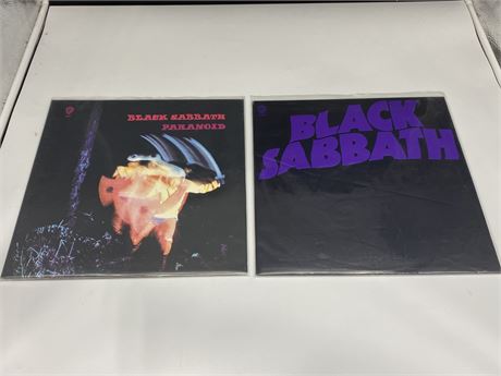 2 BLACK SABBATH VINYL RECORDS (Master of Reality & Paranoid) - MINT