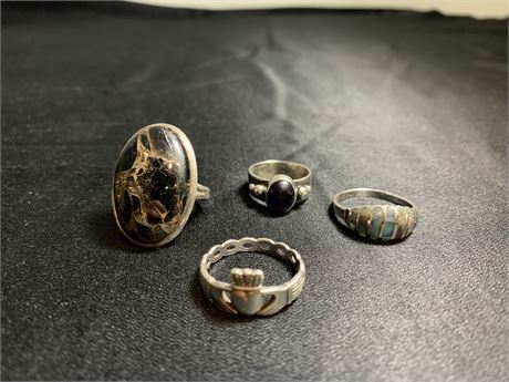 925 SILVER RINGS WITH PENDANTS