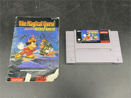 THE MAGICAL QUEST STARRING MICKEY MOUSE (SNES) W/BOOKLET
