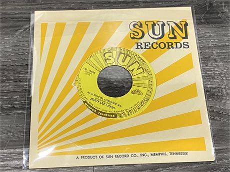 UNPLAYED SUN 45 RECORD JERRY LEE LEWIS “GREAT BALLS OF FIRE” (Reproduction)