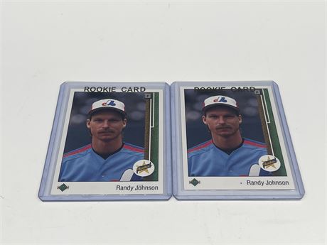 2 RANDY JOHNSON ROOKIE CARDS