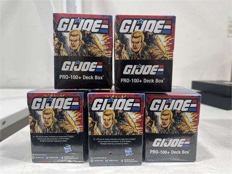 5 NEW GI JOE CARD DECK BOXES