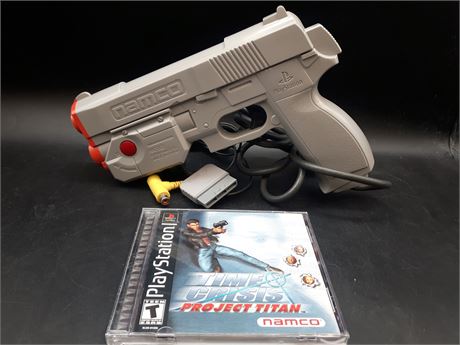 TIME CRISIS PROJECT TITAN WITH GUN - VERY GOOD CONDITION - PSONE