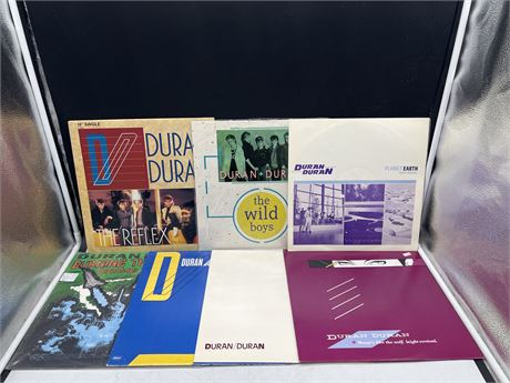 7 HTF DURAN DURAN RECORDS - SOME IMPORTS - EXCELLENT (E)