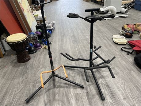 TRIPLE GUITAR STAND & SINGLE GUITAR STAND