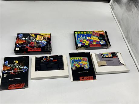 2 SUPER NES GAMES W/BOX & INSTRUCTIONS (Good condition)